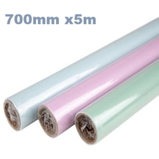 Paper Gift Wrap 700mmx5m Pastel Colour Roll - assorted